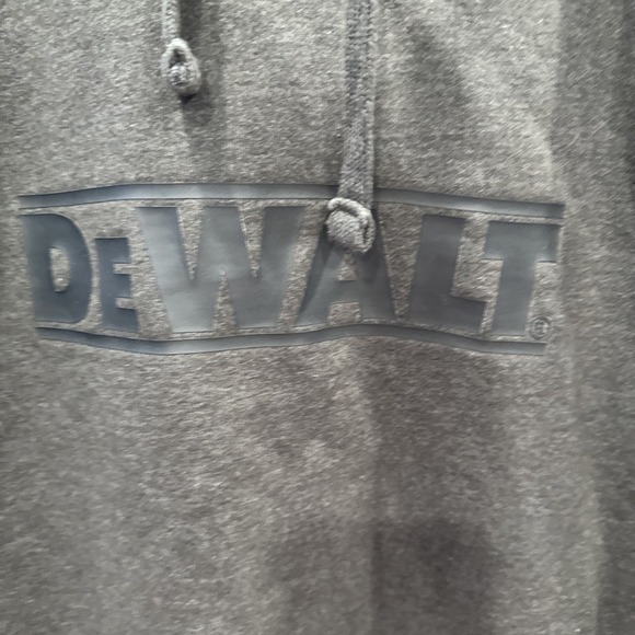 Dewalt Logan Hooded Heavy Duty Sweatshirt Gray Men's Medium XL‎ On Rack - Picture 2 of 6